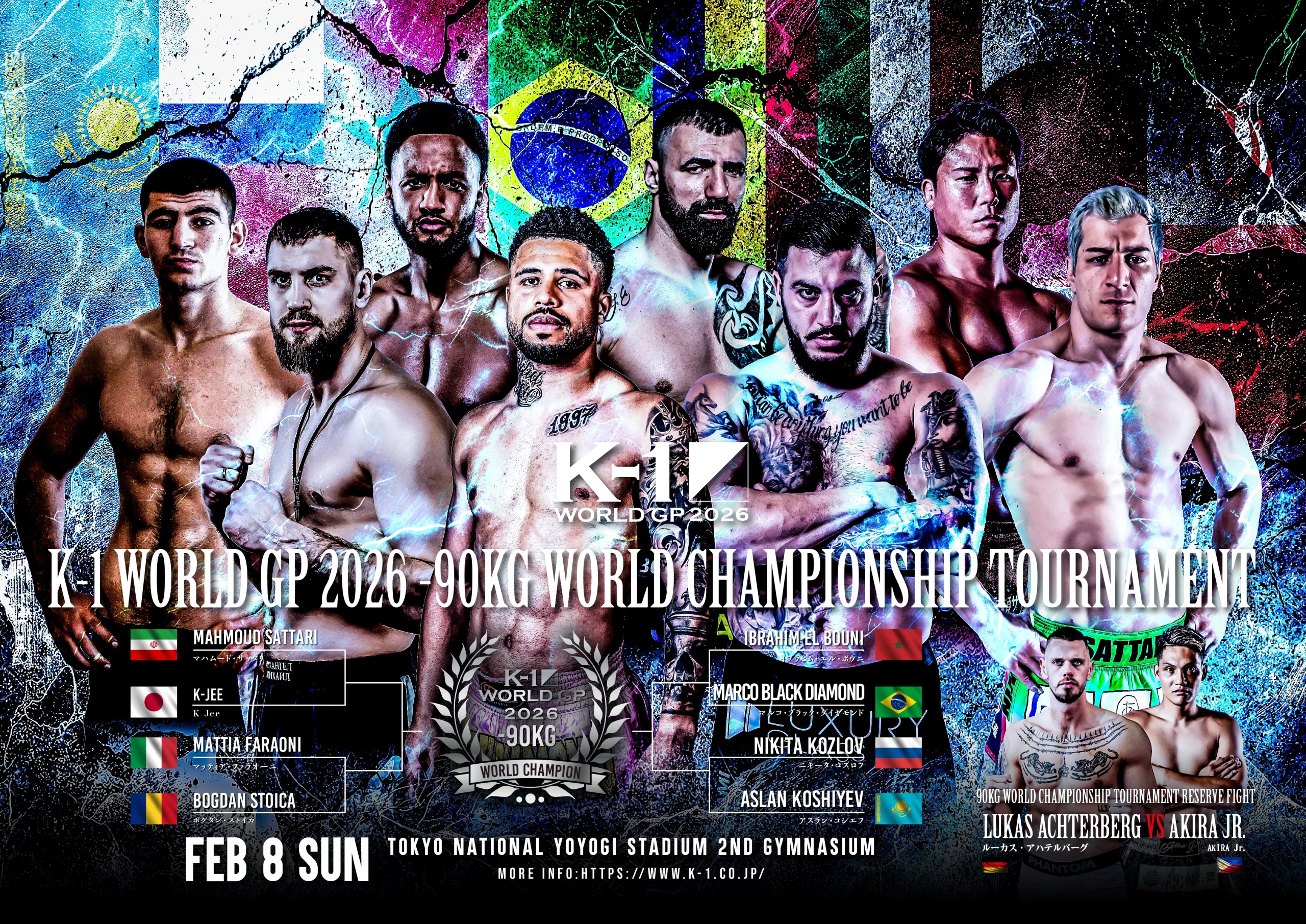 ケイワンファイターズ　k-1 K-1 WORLD GP] -90kg World's Strongest Tournament Bracket Announced